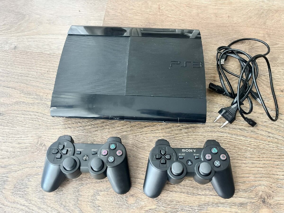 PS3 Slim 500gb, vela hier, 2 ovládače