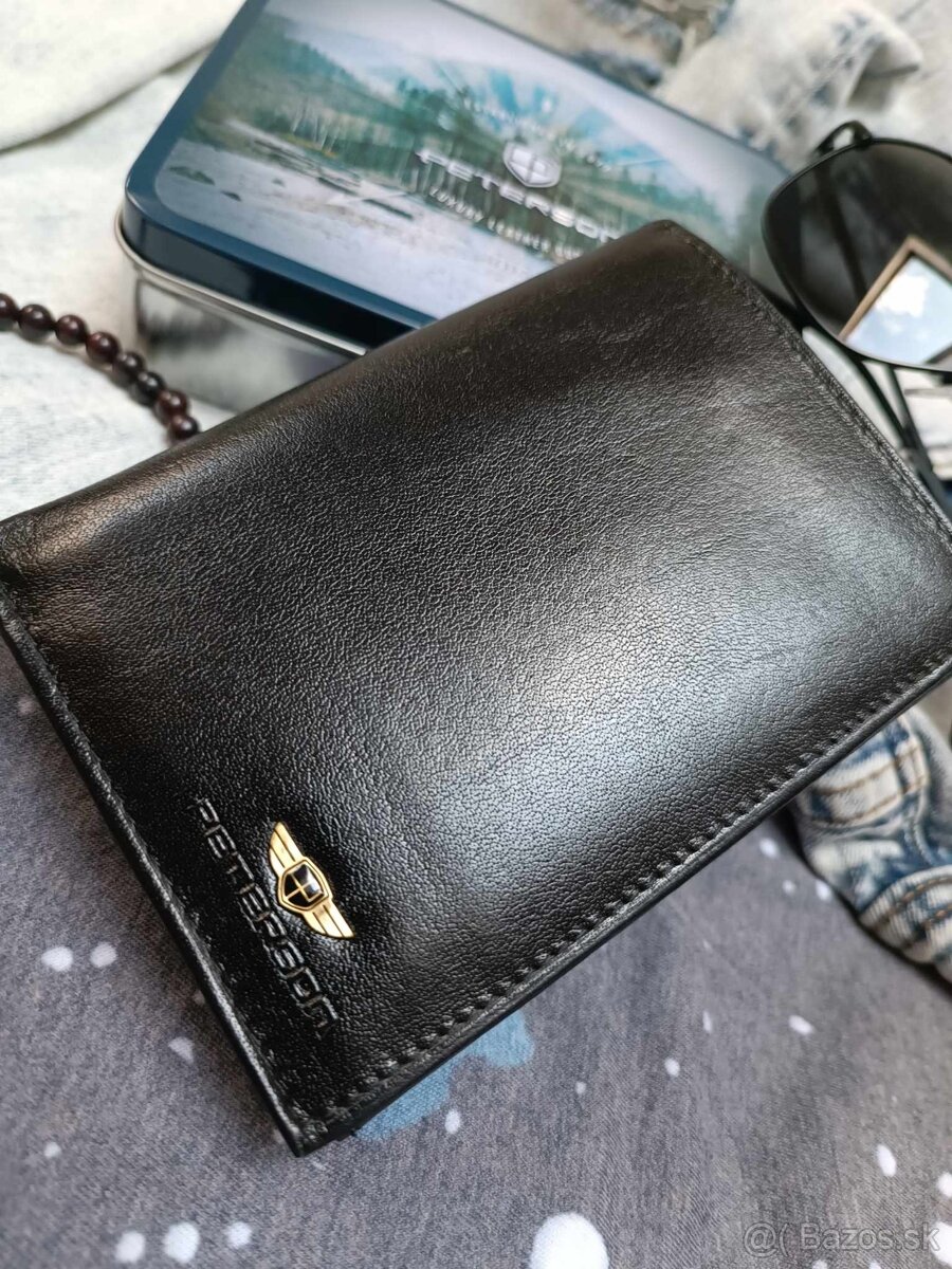 Pánska čierna kožená peňaženka ❗