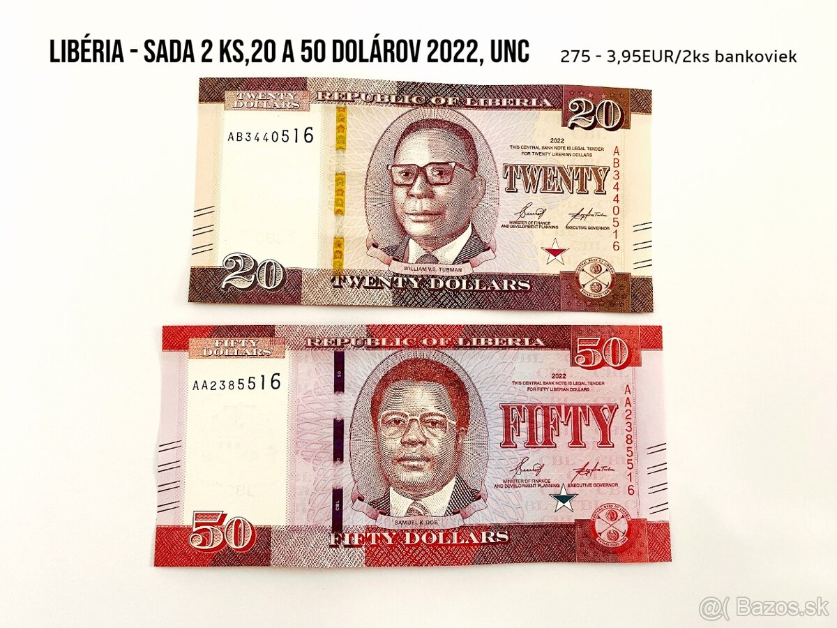 ROZPREDAJ ZBIERKY - bankovky UNC - SADY BANKOVIEK, sada T