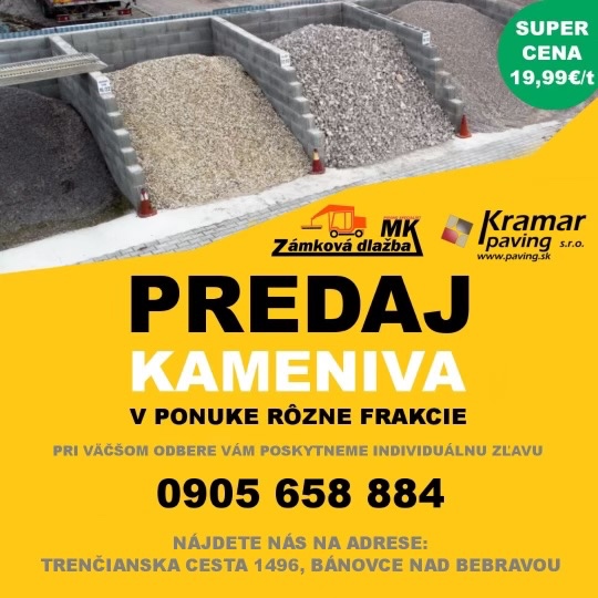 Predám strky piesky kamenivo - sýpke materiali