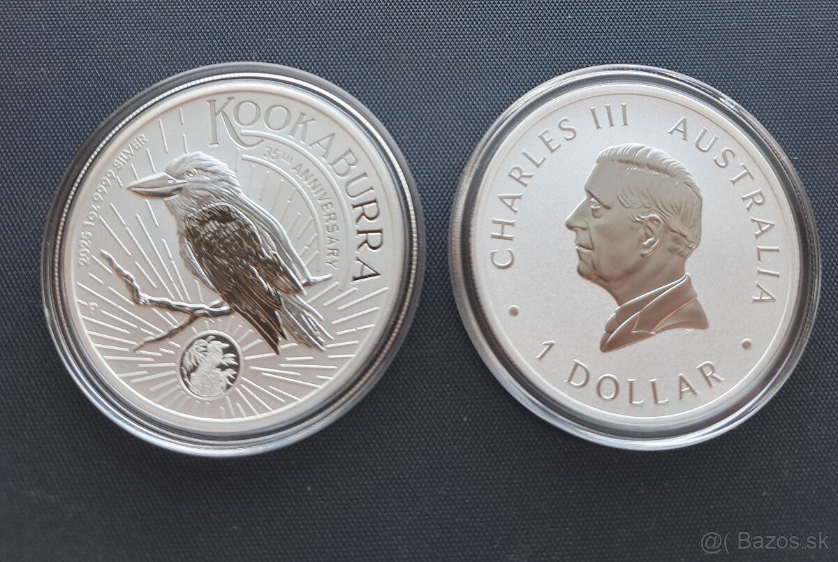 Australia Kookaburra 1oz 2025 investicne striebro