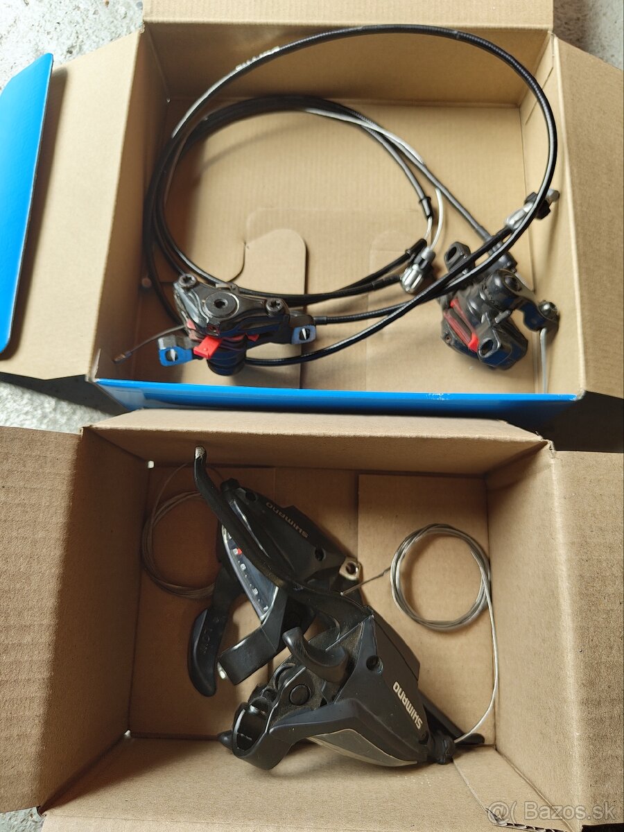 Prehadzovačky a brzdy Shimano