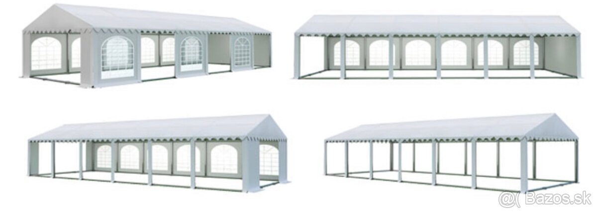 Záhradný stan - WINTER párty stan 12x6m