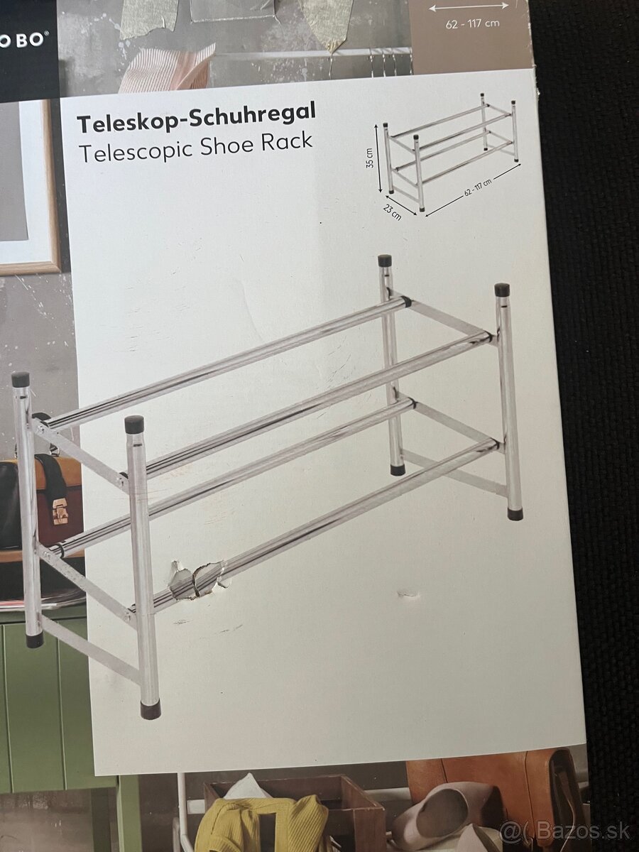 Teleskopický regál na obuv