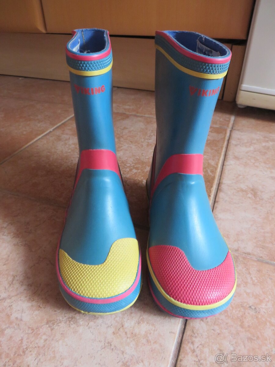 Farebné gumáky - veľ. 25-vn. dĺ. 17 cm-zn. VIKING - unisex