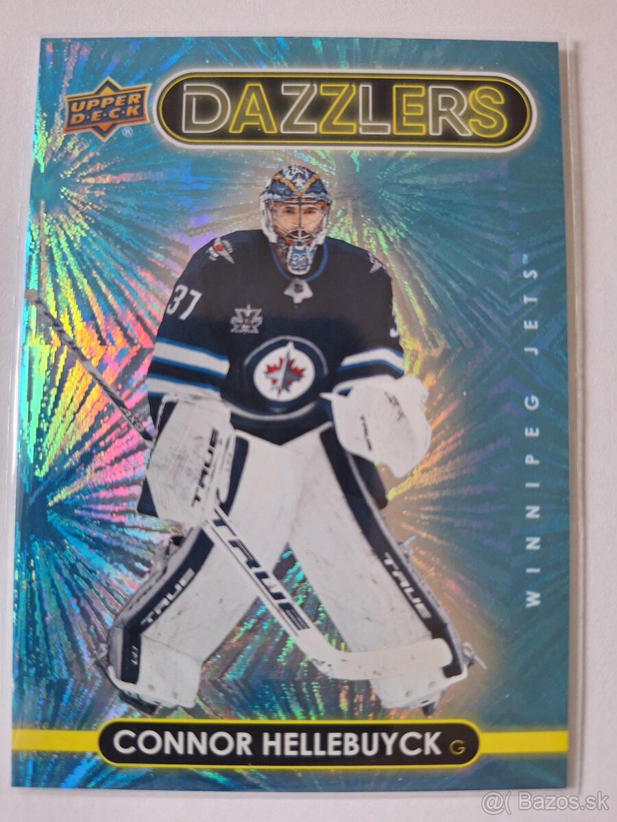 Hokejové kartičky Connor Hellebuyck blue dazzlers