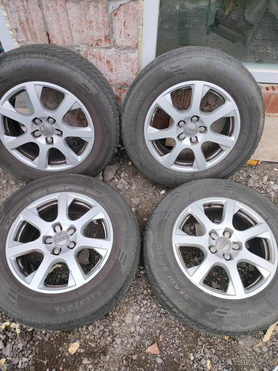 ❄️4ks alu disky orig. Audi 5x112 R17 pneu 235/65 r17