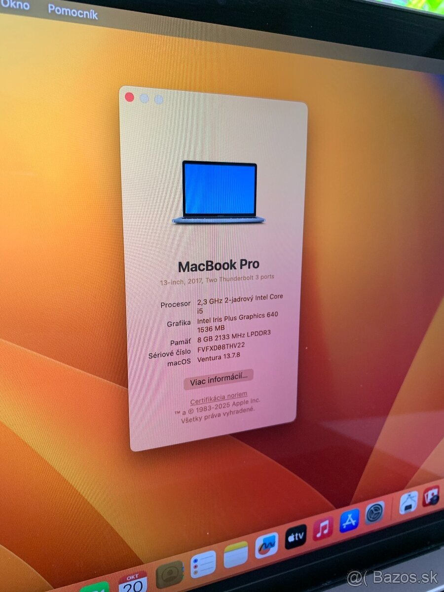 Apple MacBook Pro 13″ (2017) – Intel Core i5 / 8 GB RAM