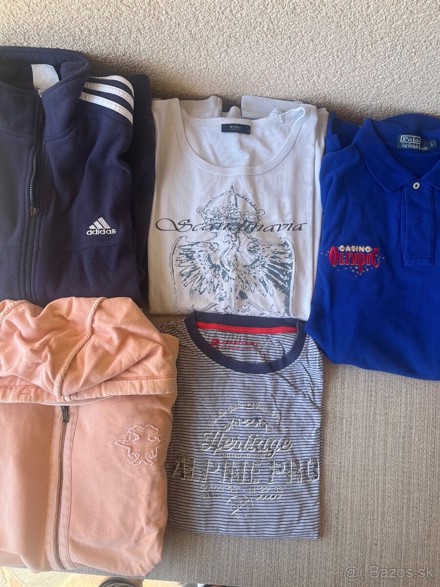 Pánske: mikiny, tričká dlhý rukáv, veľkosť XL