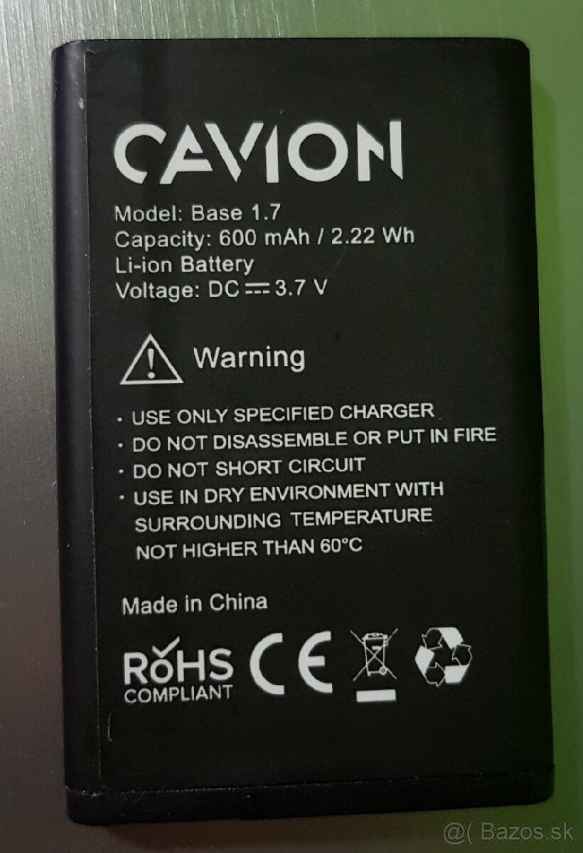 Predám novú batériu Cavion Base 1.7