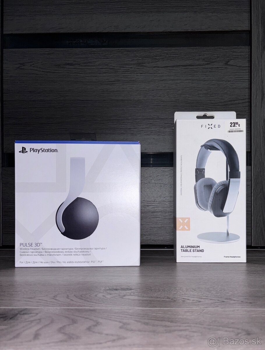 Playstation Pulse 3D wireless headset + stojan