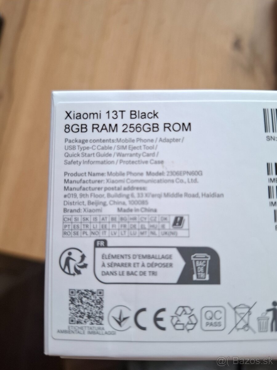 Xiaomi 13t 8/256 cierny