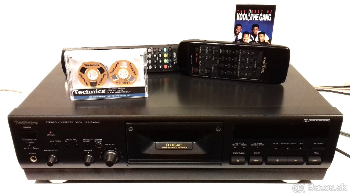 3-hlavovy kazetovy deck TECHNICS RS-BX646, +ATC, JAPAN, AK11