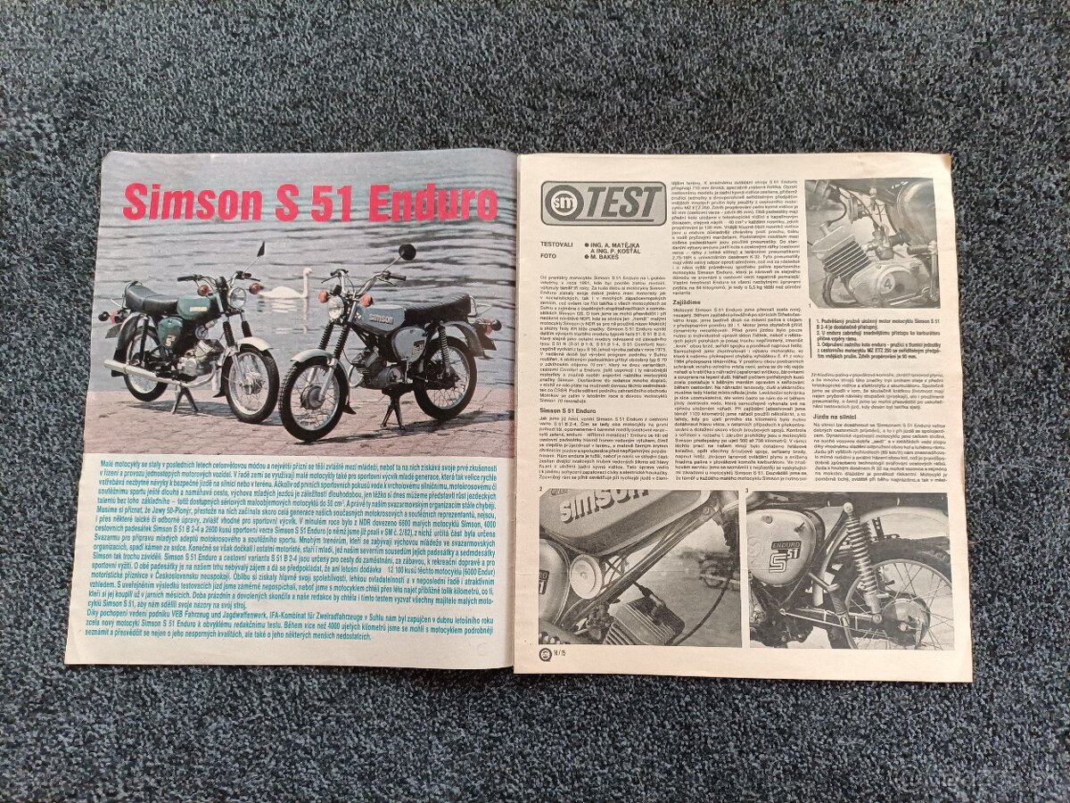 Simson S51 dobový test