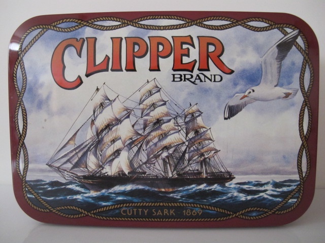 Reklamná retro plechová krabička Clipper Cutty Sark