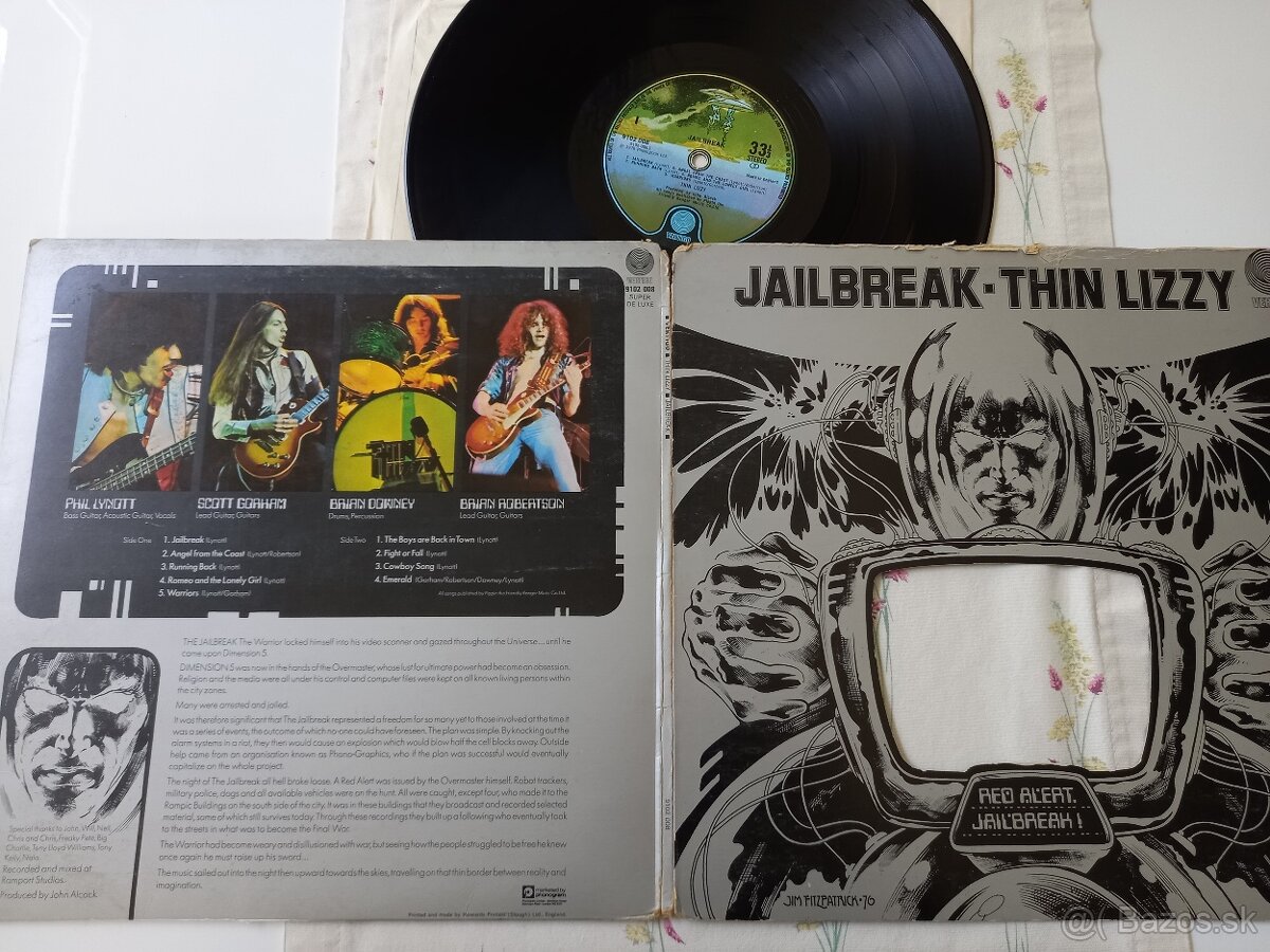 THIN LIZZY “Jailbreak” /Vertigo 1976/specialny “die cut” ob