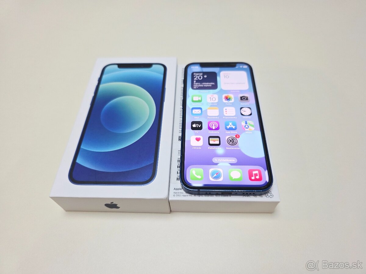 APPLE IPHONE 12 MINI 64GB BLUE,BATERKA 100%