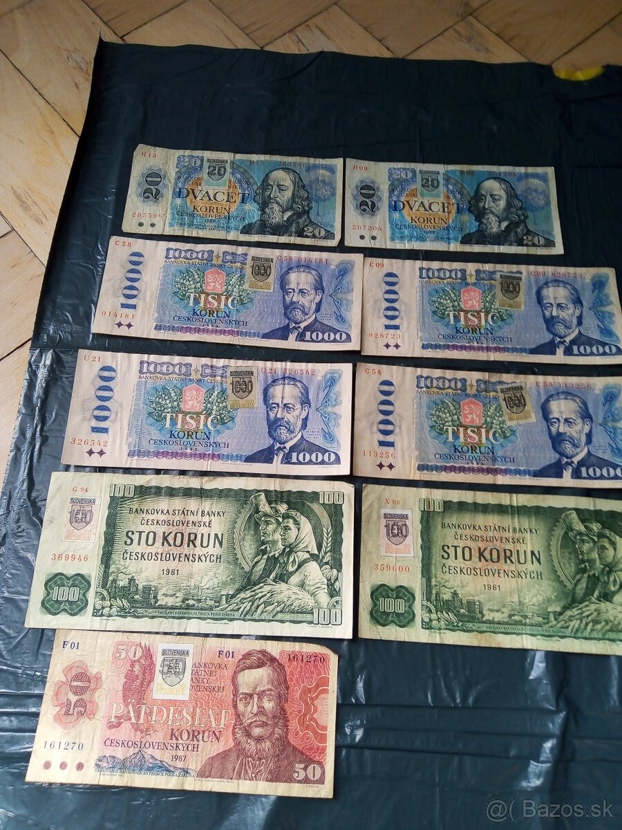 predám okolkované bankovky