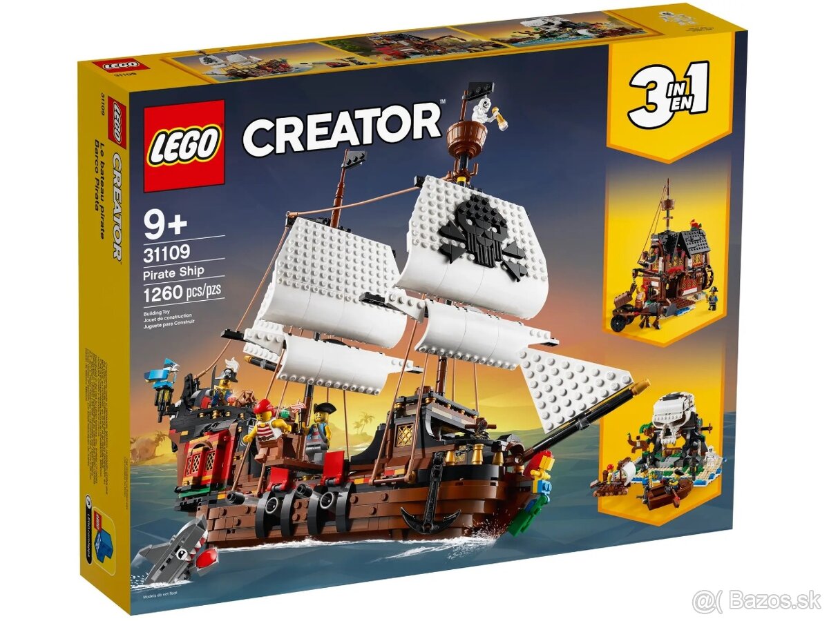 LEGO CREATOR 31109 Pirátska loď 3 v 1