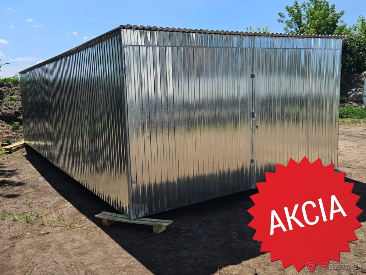 Plechové garáže 3x6m doprava montáž zdarma po Slovensku