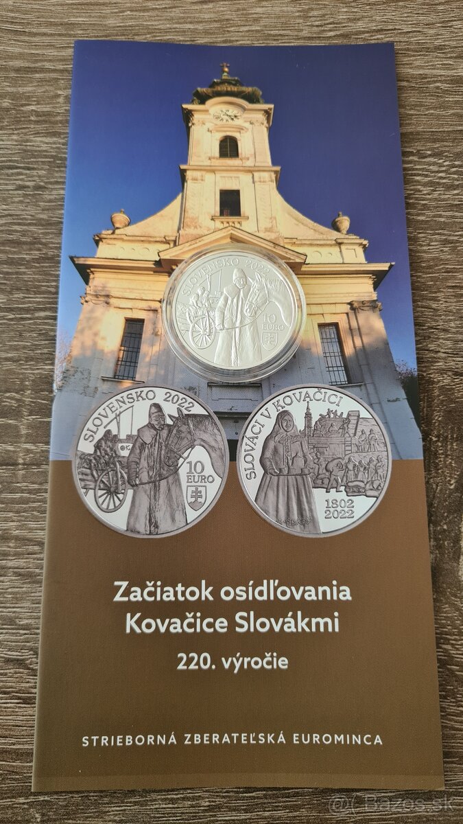 10€ Začiatok osídľovania Kovačice Slovákmi - bk