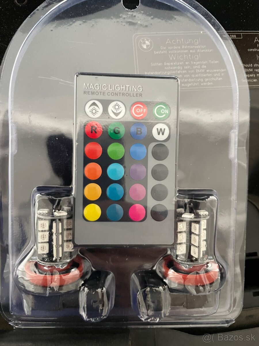 H8 LED multicolor s dialkovym ovladanim