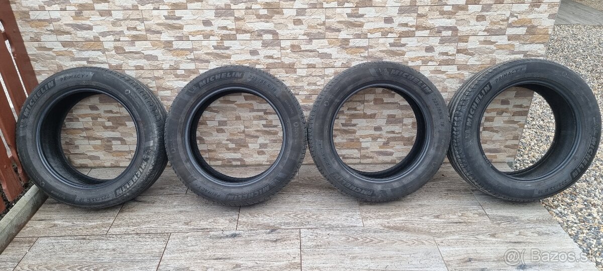 Predám 4xletné pneumatiky Michelin Primacy4 225/55 R18