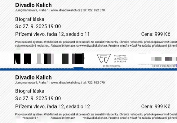 Lístky na muzikál Biograf láska