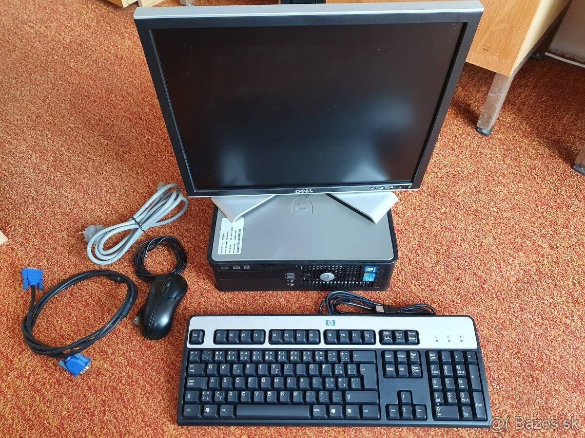 PC Dell + 19" monitor Dell + Win + MS Office + príslušenstv