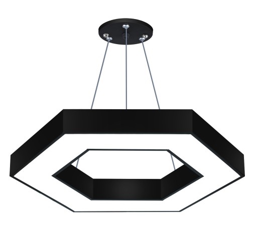 Závesná stropná lampa LED luster 60 cm hexagón