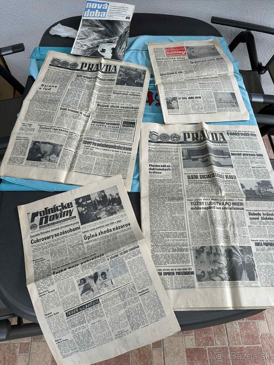 Staré noviny Pravda, rolnicke druzstvo, nedelna pravda