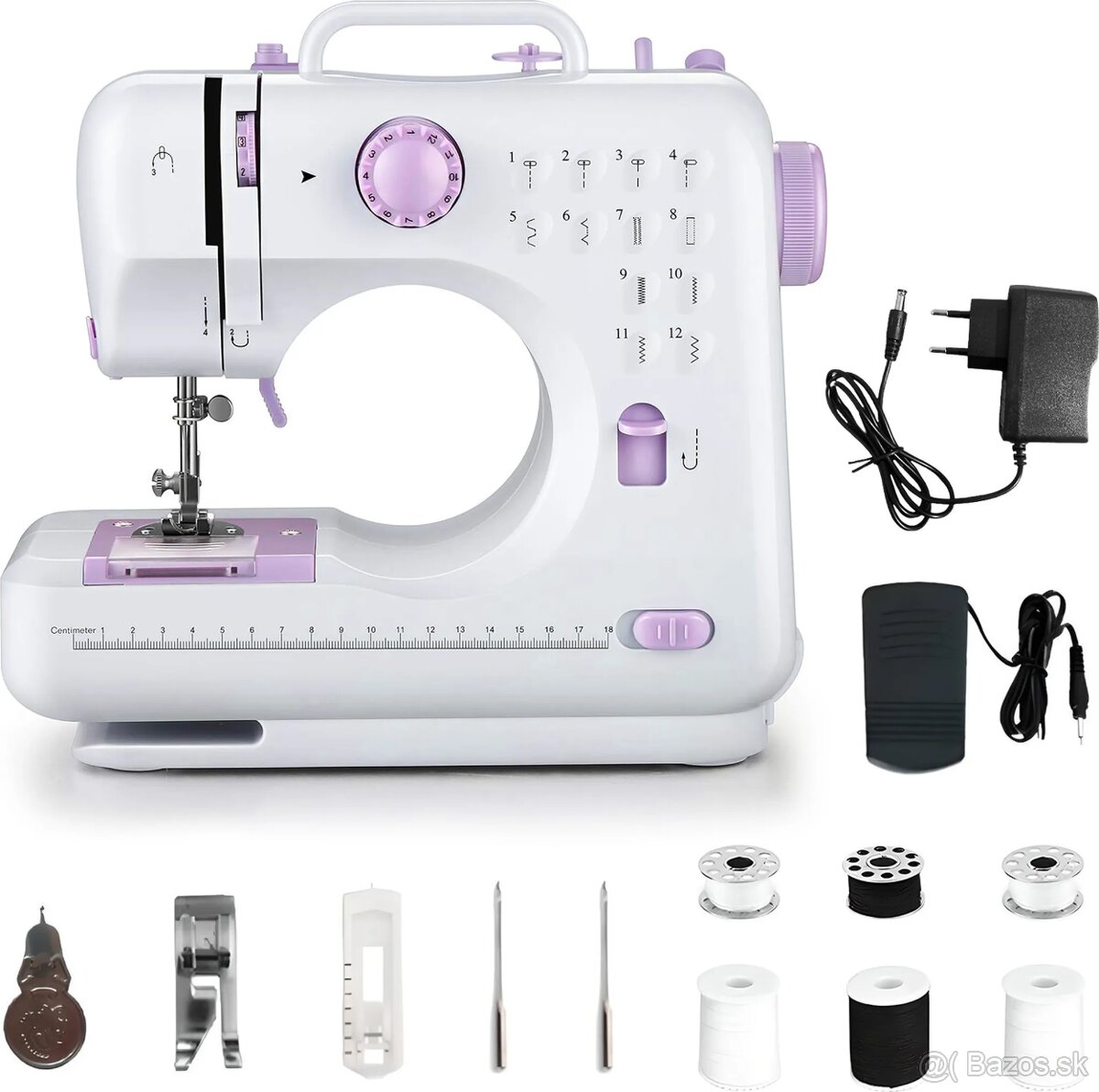 Nový šijací stroj ešte nevybalený