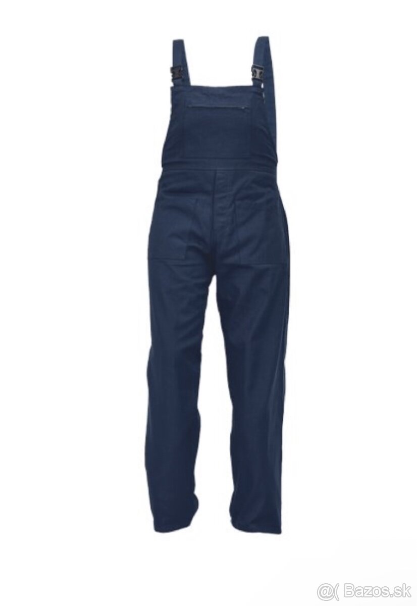 Predám nové pracovné nohavice s trakmi, modré 46.