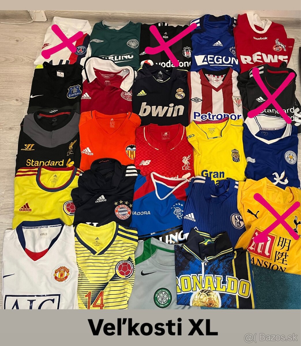 Futbalové dresy S, M, L, XL