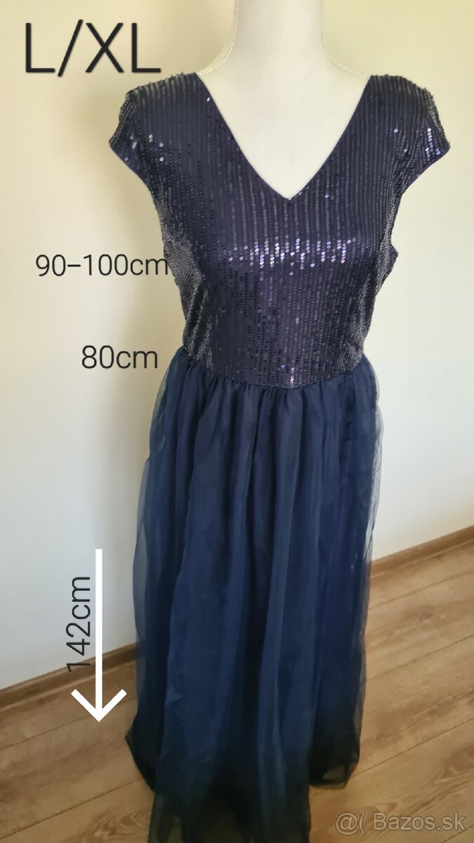 Tmavomodré šaty L/XL