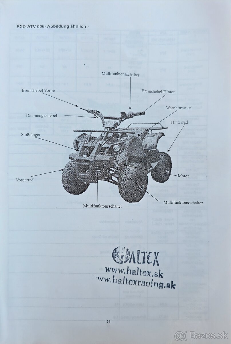 Štvorkolka KXD-ATV-006
