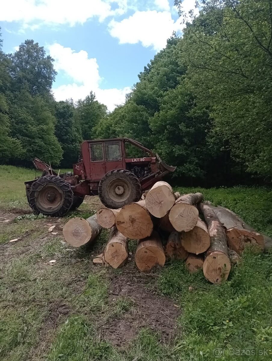 Práca v lese - strojník na LKT-80