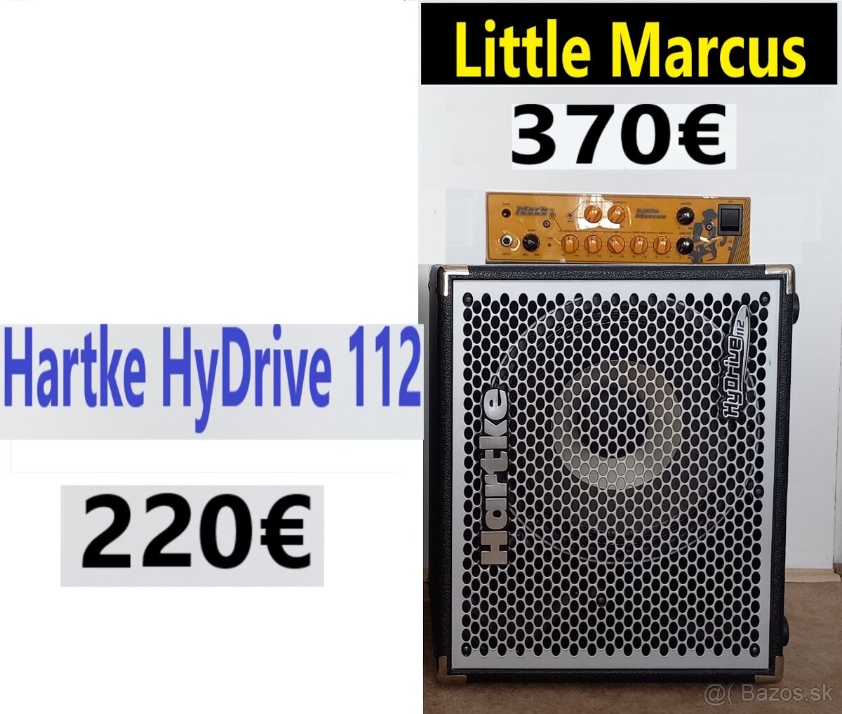 Basgitarová zostava Markbass / Hartke aj jednotlivo