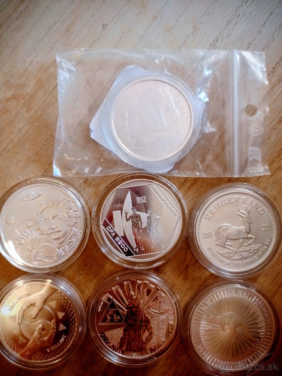 od 37€ 1 OZ strieborné investičné mince