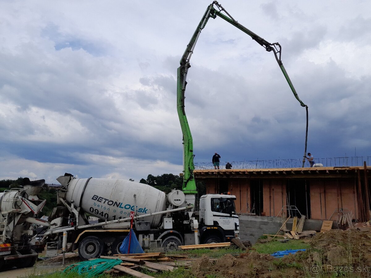 PREDAJ, DOPRAVA A ČERPANIE BETÓNU