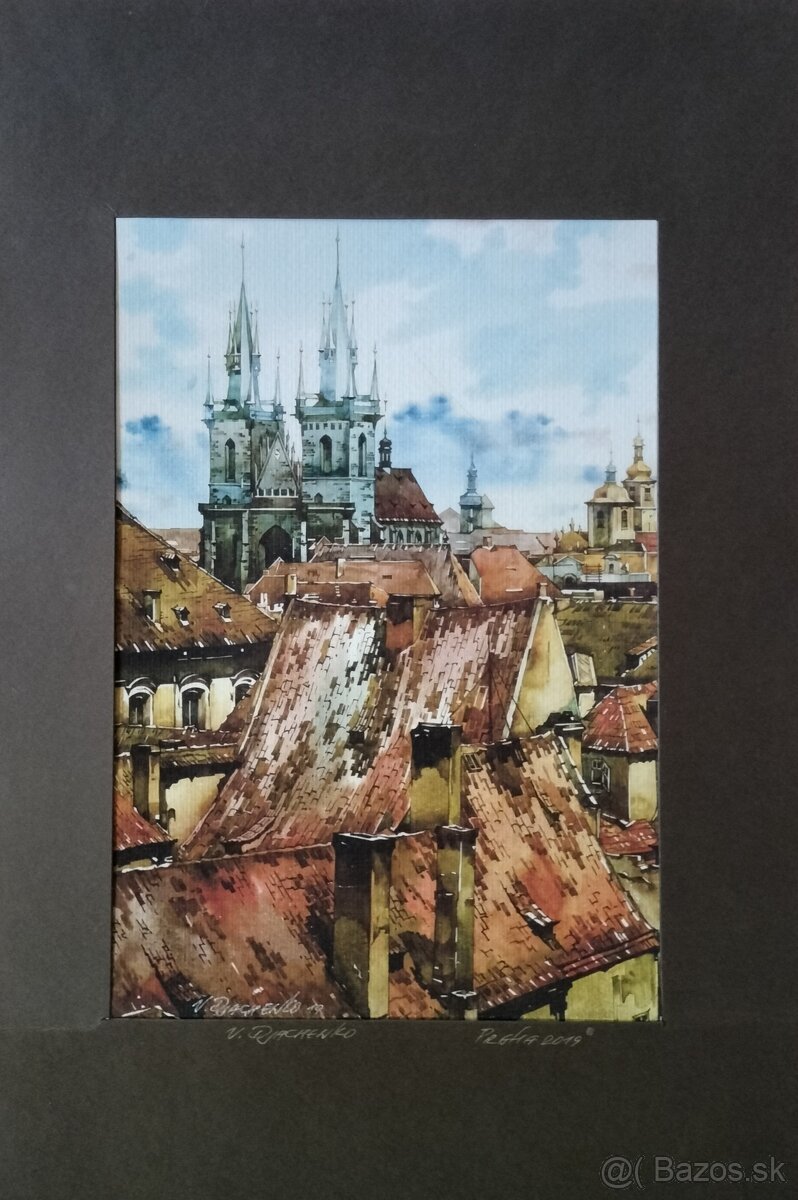 Grafické práce II, akvarely