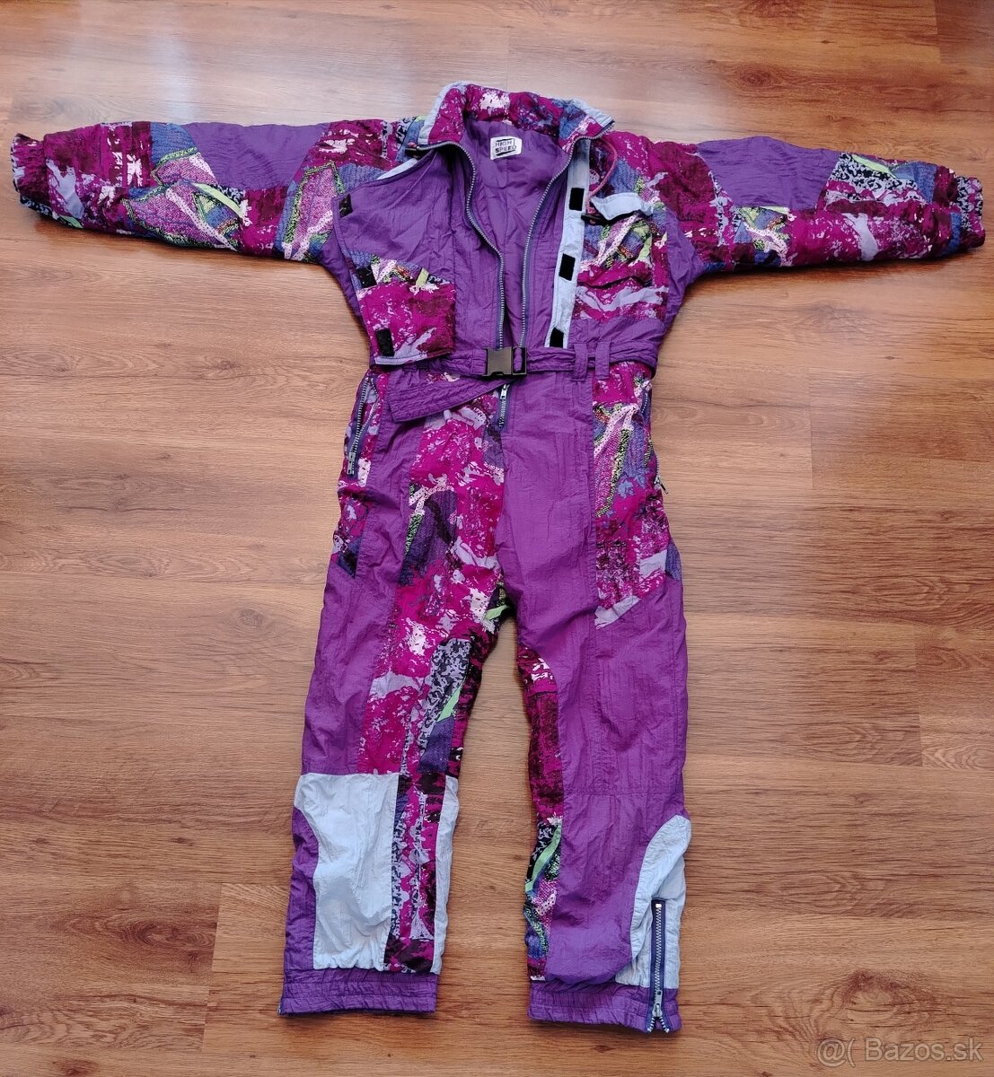 Dievčenská zimná kombinéza s opaskom, veľ. 146