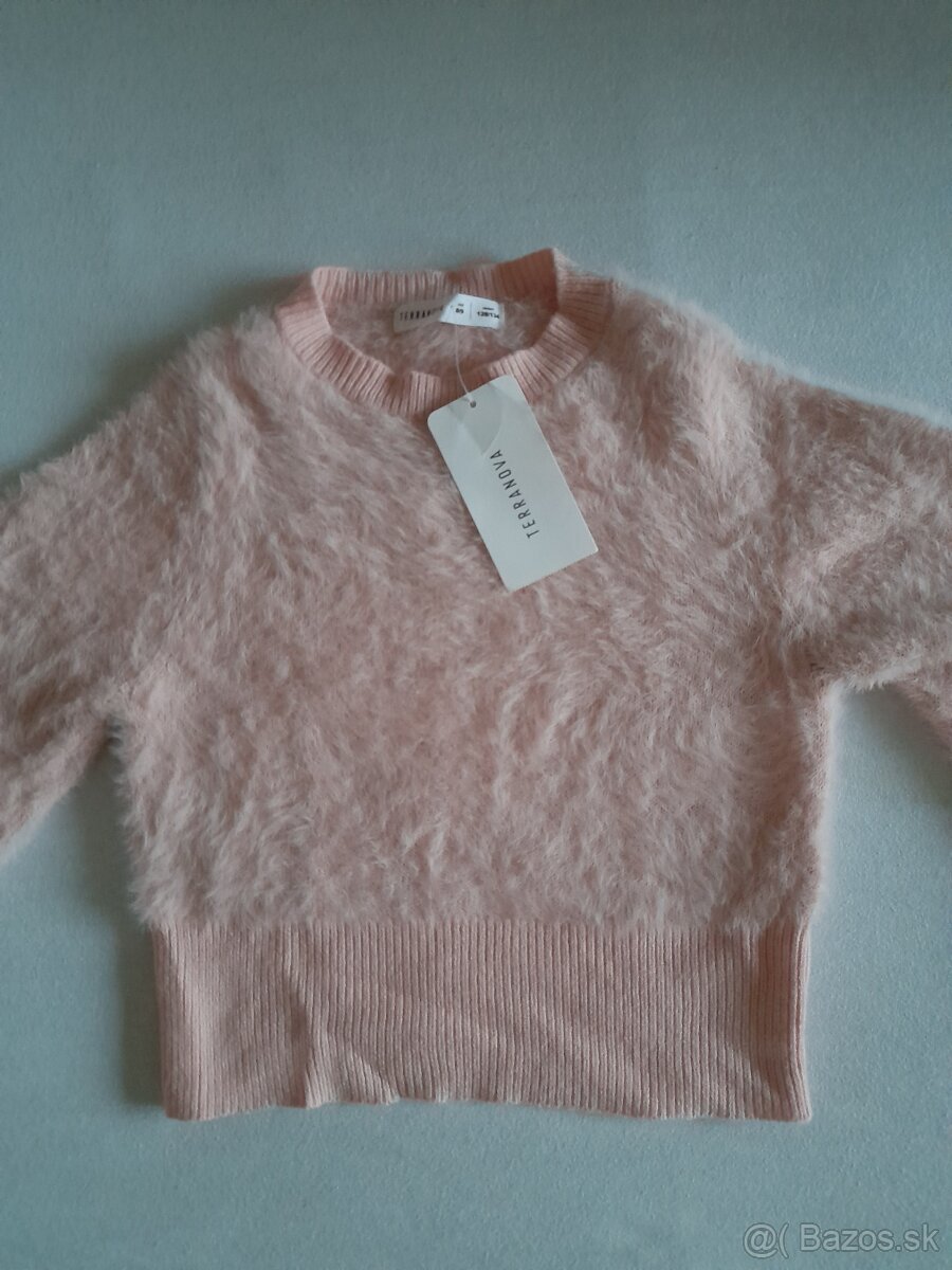 Ružový pulover Terranova, veľkosť 128