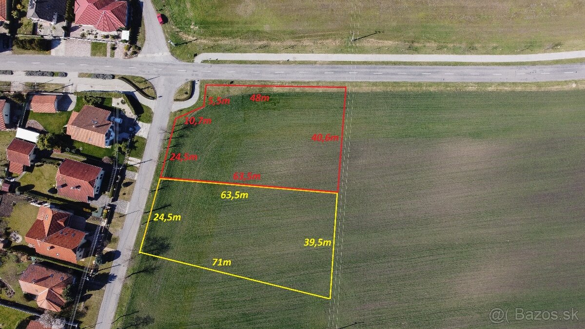 Stavebné pozemky v obci Kútniky – časť Blažov, 2124 m²