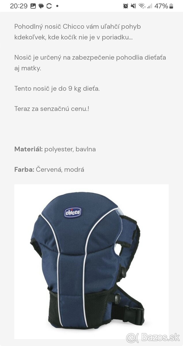 Detský nosič