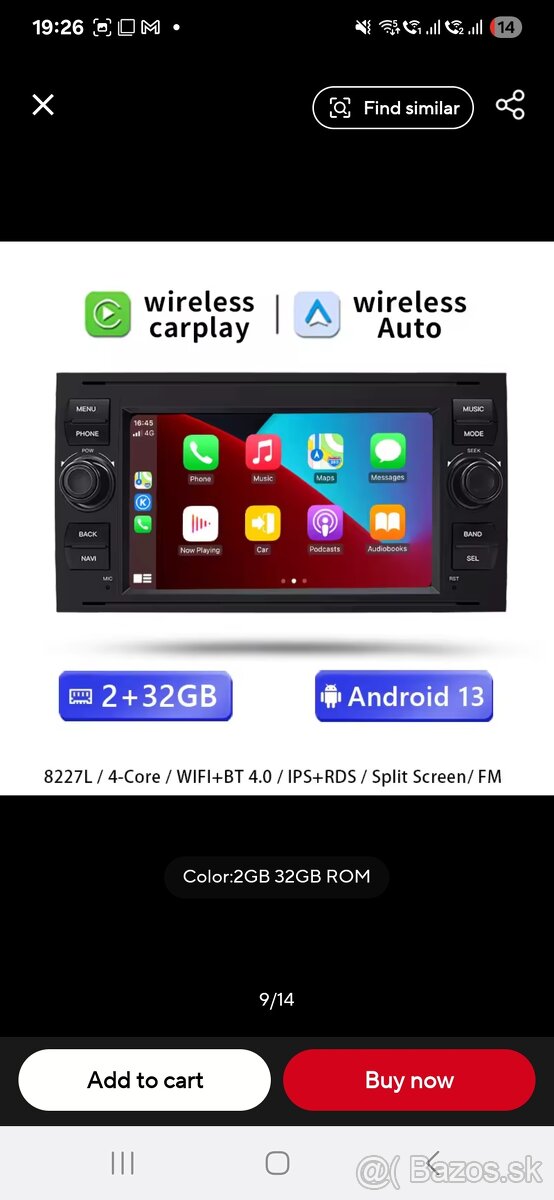 Uckazy 2din autoradio Ford focus, transit