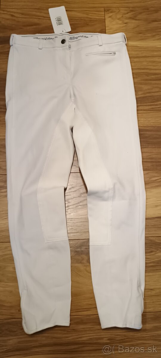 Jazdecké nohavice biele