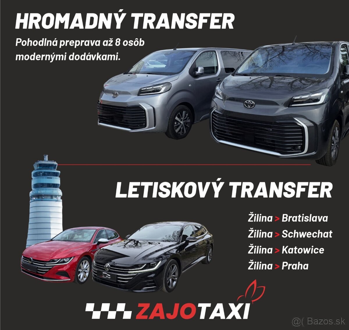 odvoz na letisko / transfer na letiská