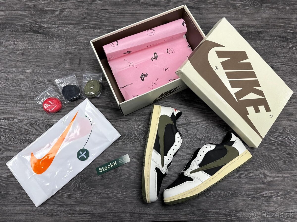 JORDAN 1 OG SP TRAVIS SCOTT REVERSE Olive tenisky