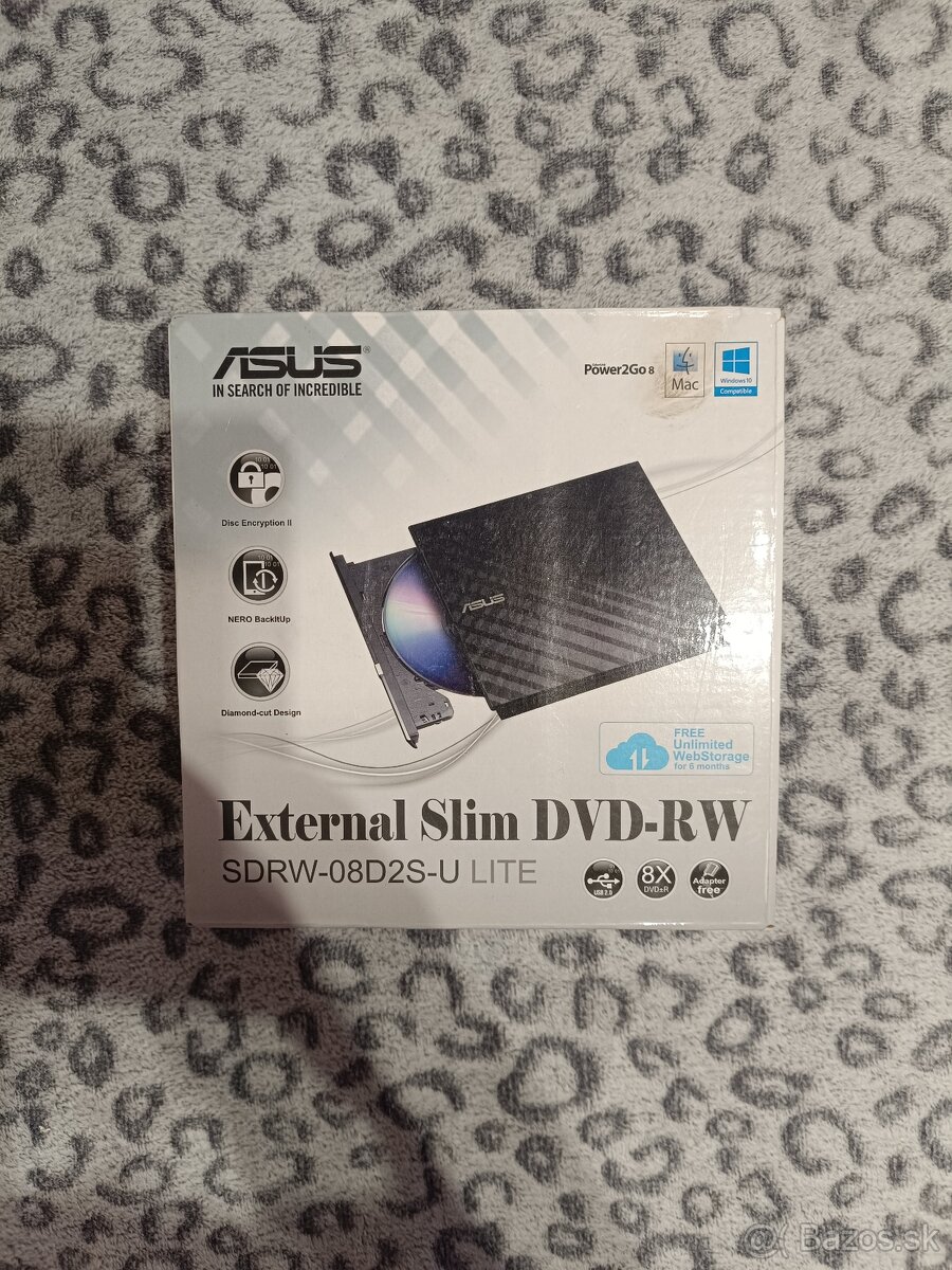 ASUS External Slim DVD‑RW SDRW‑08D2S‑U LITE